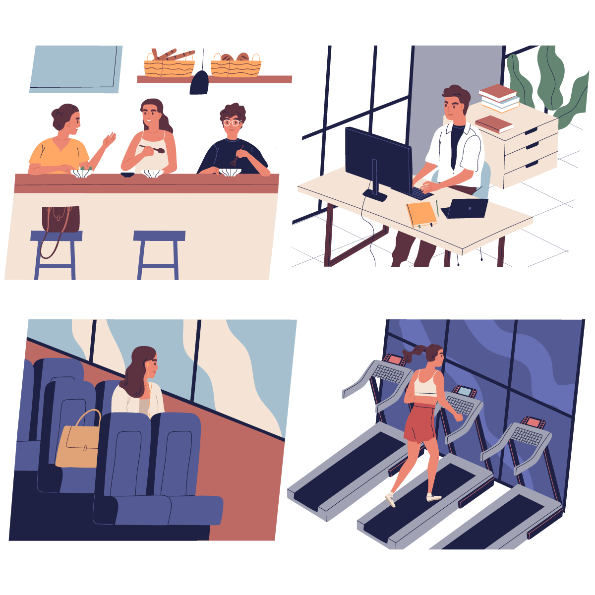 Infographic of a busy lifestyle